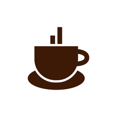 Coffee icon with flat design style. coffee symbol illustration