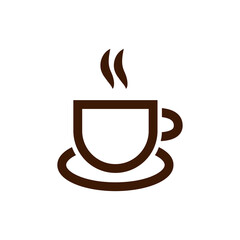 Coffee icon with flat design style. coffee symbol illustration