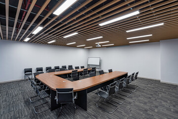 Modern simple office space, meeting room