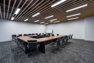 Modern simple office space, meeting room