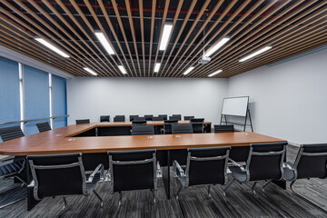 Modern simple office space, meeting room