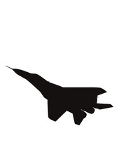 Fototapeta Mig 29 戦闘機 シルエット 飛行姿勢 空中姿勢 シルエット silhouette obraz