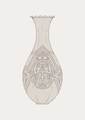 Clay vase draw