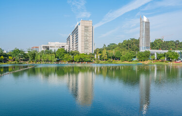 Fototapeta na wymiar Science City Plaza, Huangpu District, Guangzhou, Guangdong, China