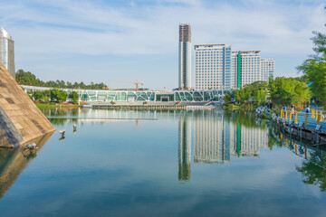 Fototapeta premium Science City Plaza, Huangpu District, Guangzhou, Guangdong, China