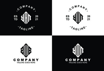 Obraz premium Creative letter monogram logo design with stationery template