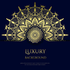 Luxury mandala background design with glossy gradient color effects