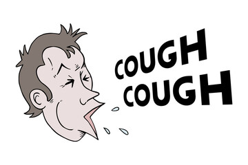 Man coughing draw