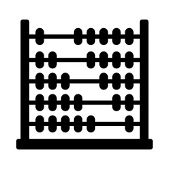 Abacus or counting frame flat vector icon for apps and websites