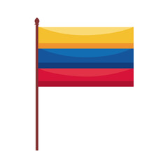 colombian flag in pole