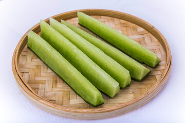 The green turnips in the vegetable patch