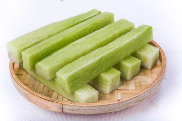 The green turnips in the vegetable patch