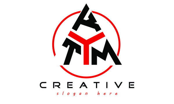 TKM three letter creative triangle shape in circle logo design vector template. typography logo | Letter mark logo | initial logo | wordmark logo | minimalist logo | gaming logo | emblem logo