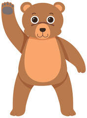 Obraz premium Cute bear in flat cartoon style