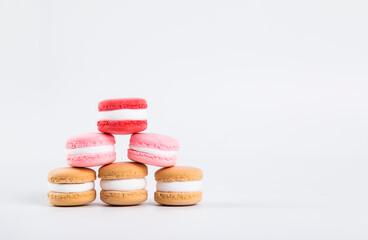 Fototapeta premium Colorful and delicious macaron cake