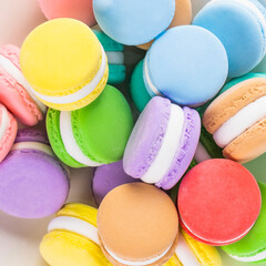 Colorful and delicious macaron cake