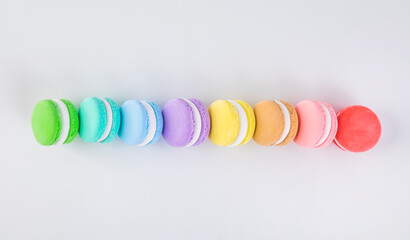 Colorful and delicious macaron cake