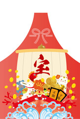 2023年卯年年賀状テンプレート素材　うさぎ　正月　和風　テンプレート　年賀　正月　新年