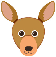 Fototapeta premium Kangaroo head in flat style