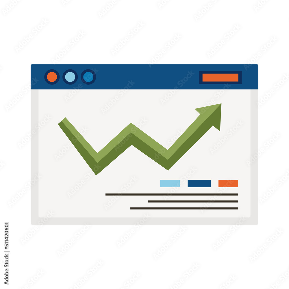 Poster webpage with statistics arrow