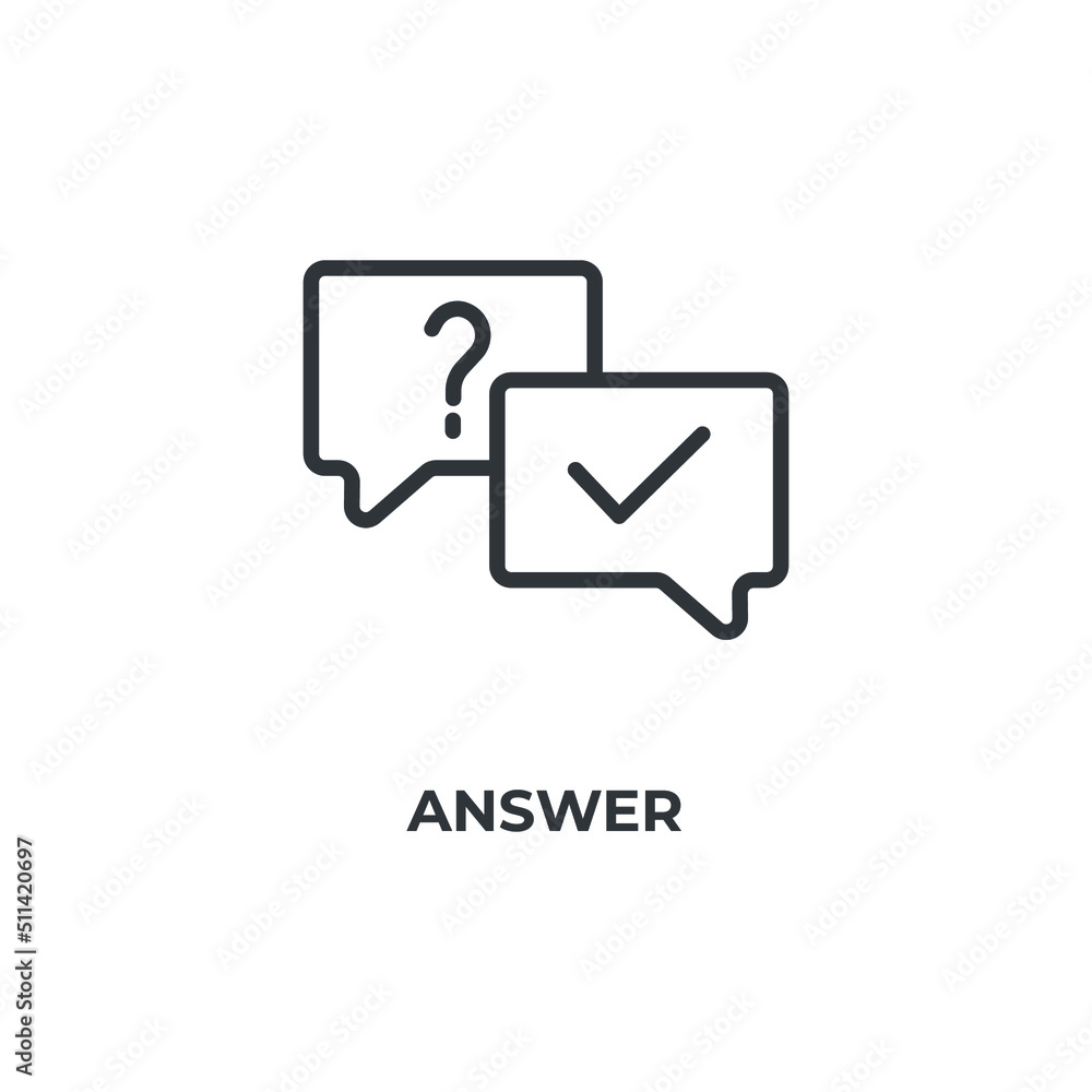 Poster answer line icon. linear style sign for mobile concept and web design. outline vector icon. symbol, 