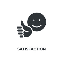 satisfaction vector icon. filled flat sign for mobile concept and web design. Symbol, logo illustration. Vector graphics