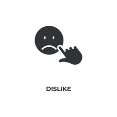 dislike vector icon. filled flat sign for mobile concept and web design. Symbol, logo illustration. Vector graphics