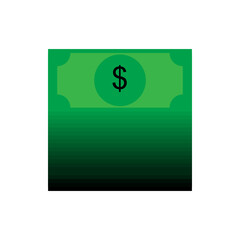 dollar banknotes isolated on white background. 