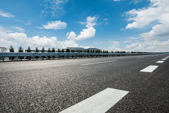 Empty asphalt road and beautiful sky cloud landscape. Road and sky cloud background.