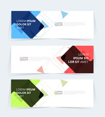 Naklejka premium Geometric banner design with Vector presentation template.
