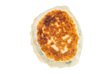 Meat pie on a white background