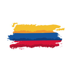 colombian flag painted