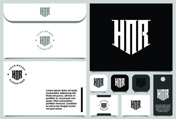 Creative letter monogram logo design with stationery template