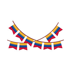 Obraz premium colombian flag in garlands