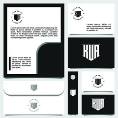 Creative letter monogram logo design with stationery template