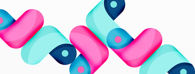 Creative geometric wallpaper. Round arrow shape minimal geometric background. Techno business template for wallpaper, banner, background or landing