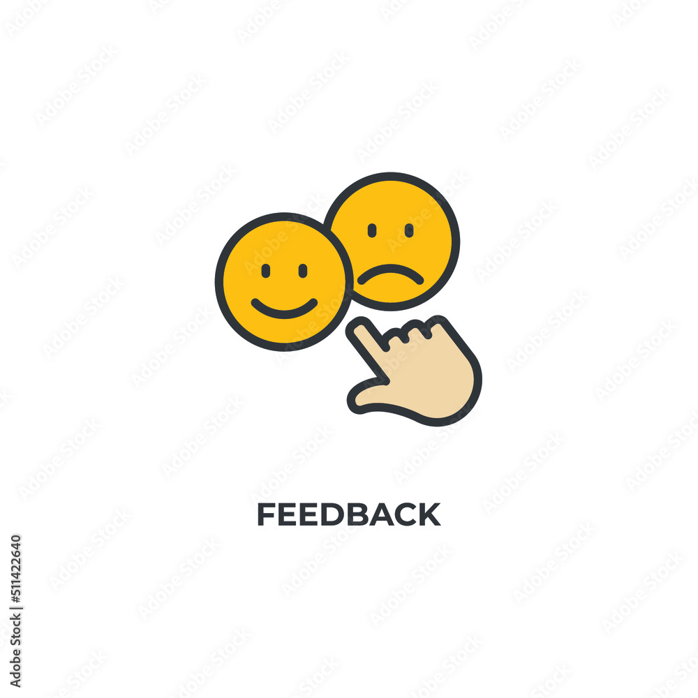 Poster feedback vector icon. colorful flat design vector illustration. vector graphics