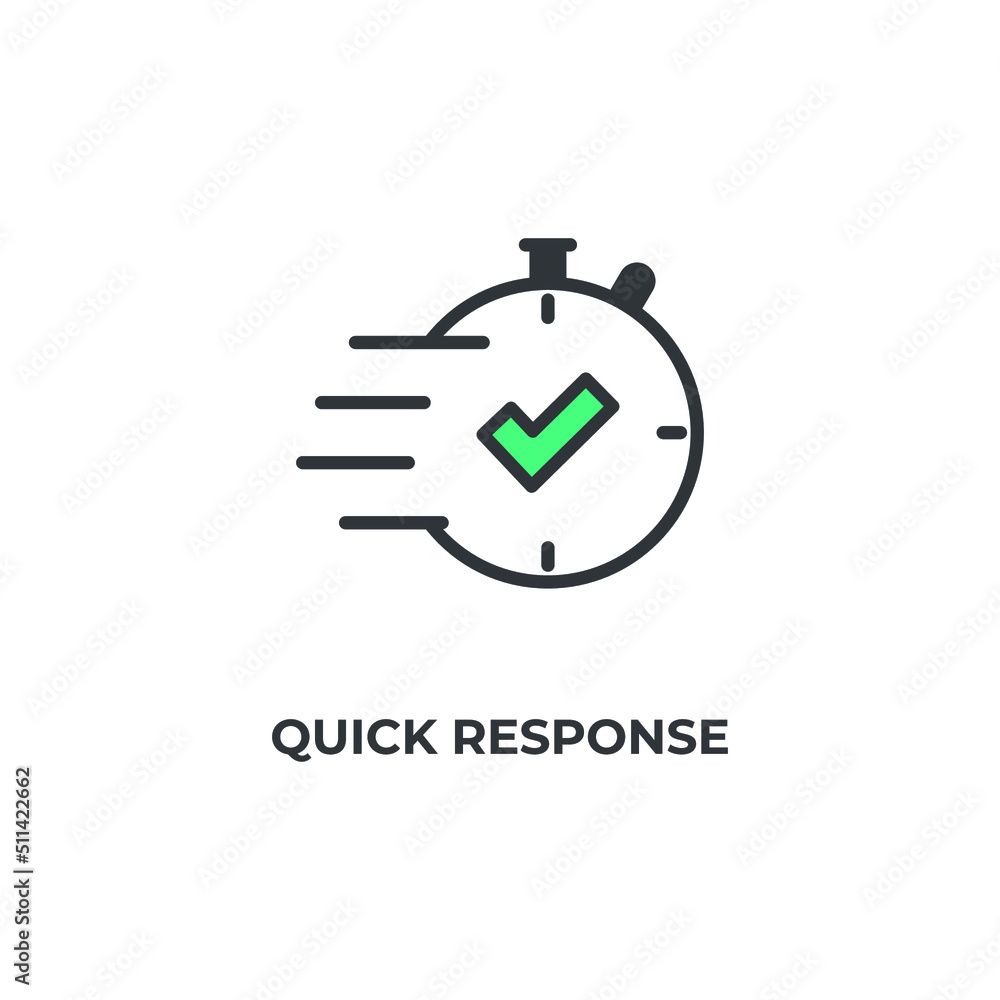Poster quick response vector icon. colorful flat design vector illustration. vector graphics