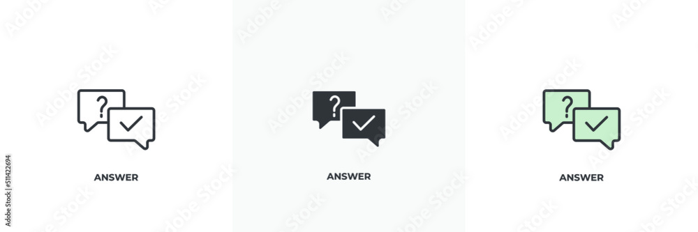 Poster answer icon. line, solid and filled outline colorful version, outline and filled vector sign. idea s