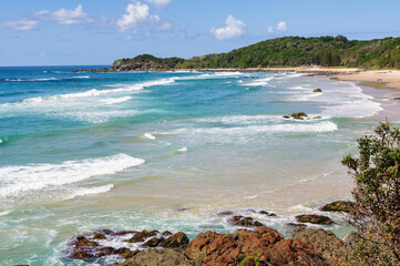 Shelly Beach from the Coastal Walk track - Port Macquarie, NSW, Australia