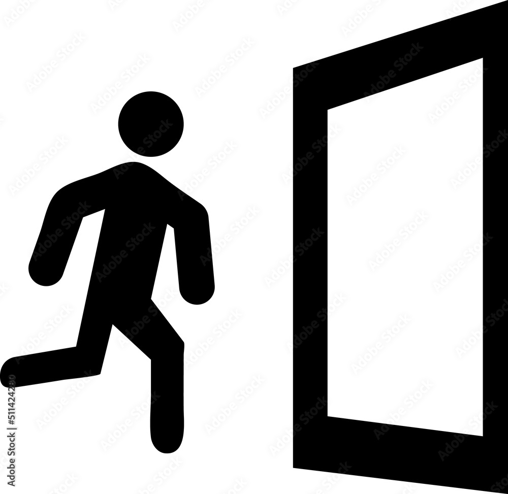 Poster exit icon vector illustration on white background..eps