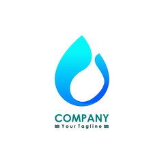 Blue Water Drop Logo Design
