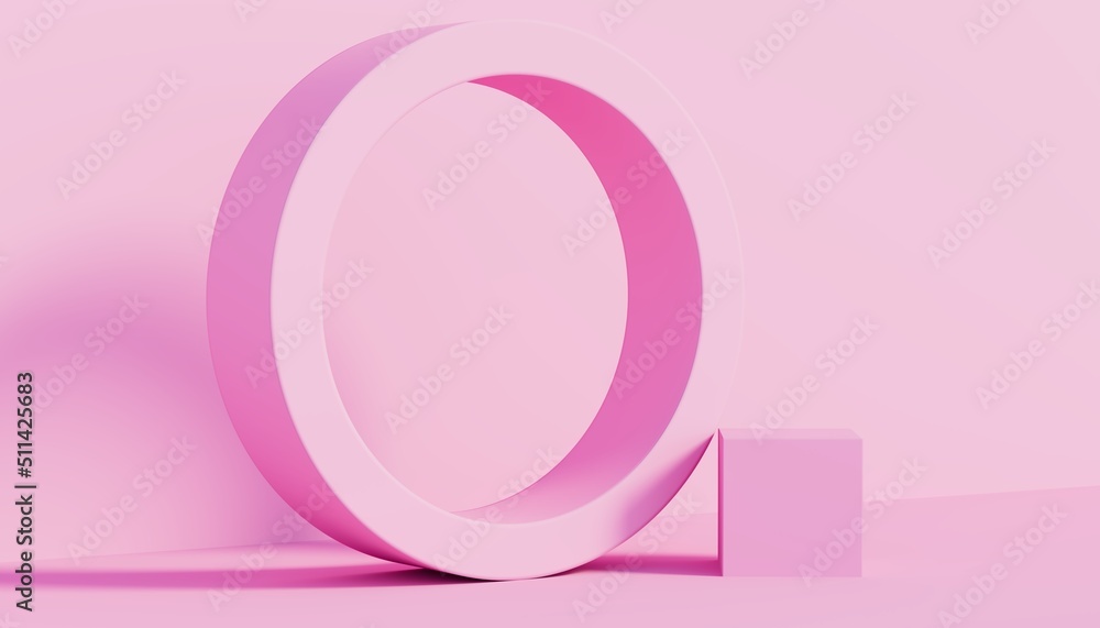 Poster abstract background of 3d shapes. suitable for presentation. 3d rendering