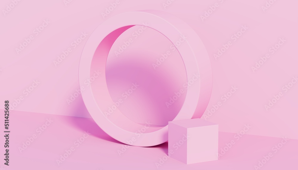 Poster abstract background of 3d shapes. suitable for presentation. 3d rendering