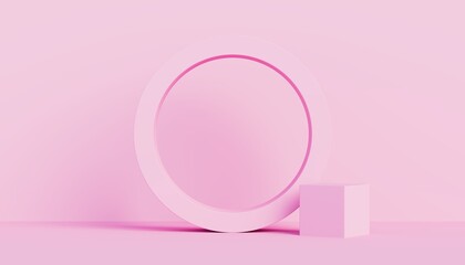 Abstract background of 3d shapes. Suitable for presentation. 3d rendering