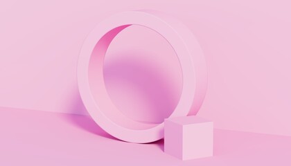 Abstract background of 3d shapes. Suitable for presentation. 3d rendering