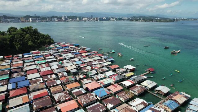 The Scenery of The Villages Within Gaya Island, Kota Kinabalu, Sabah Malaysia