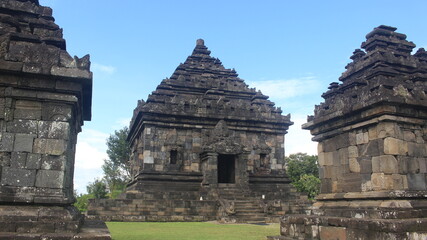 The exoticism of the architecture of the Ijo temple in Yogyakarta, the Ijo temple is the highest temple in Yogyakarta. built in 850 AD by the ancient Mataram kingdom © Sukma Rizqi