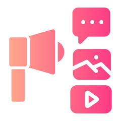 digital marketing gradient icon
