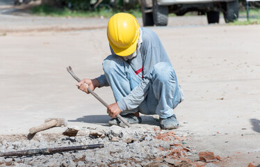 worker on the construction site
